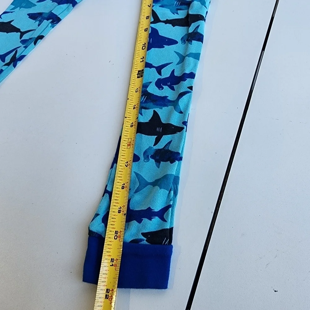 Members Mark Boys 2 Piece Favorite Pajamas Blue Sharks Set Pants Short Sleeve 8